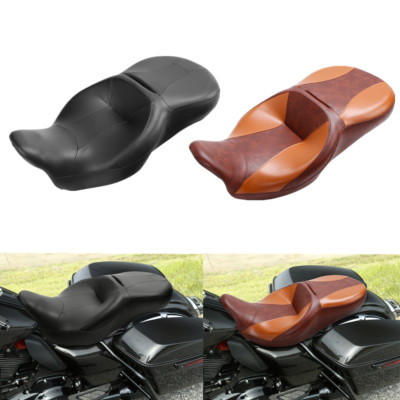 San Diego Customs Pro Series Performance Gripper Seat for 2008-2023 Harley Touring - Gold Stitch- SC80807DB - Get Lowered Cycles