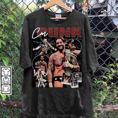 Vintage 90s CM Punk T-Shirt - CM Punk Sweatshirt - Retro American Professional W
