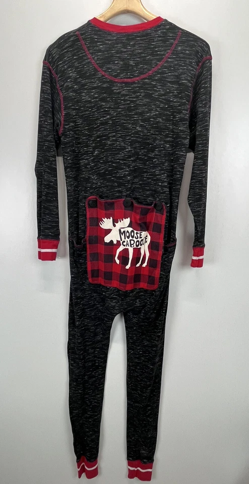 Adult Lazy One One Piece Pajamas Sz M VGUC Moose Caboose - Image 2 of 4
