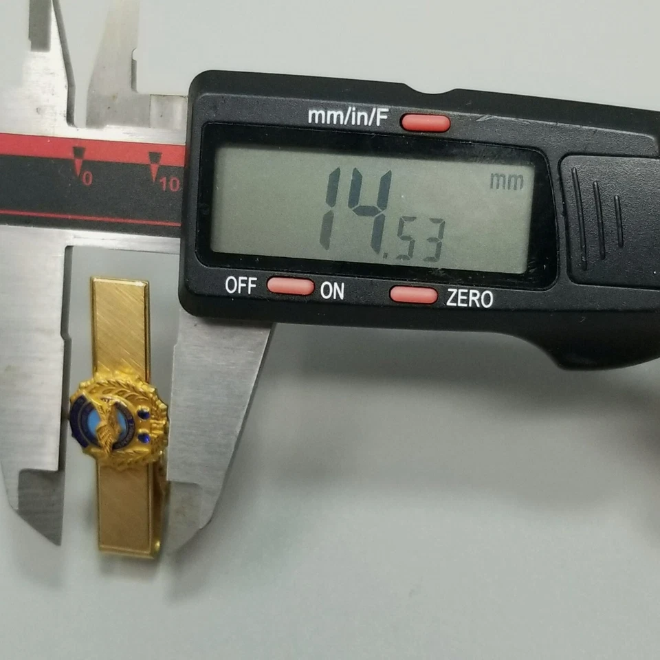 Vintage 10k Year Pratt & Whitney Air Dependable Engines, Gold Filled Tie Clip - Image 4 of 4