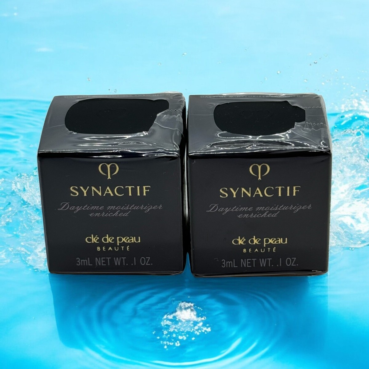 lot of 2 synactif cle de peau daytime moisturizer enriched 3ml 