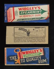 1930s? 3 ITEMS Wrigley's Spearmint Gum Art Helfant Cartoons Wrestler Hobo Army