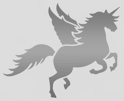 8''x9.5'' Plastic Stencil - Unicorn (SA852) (more colors)*****