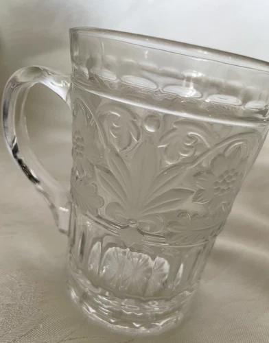 Retired Mikasa Crystal - FLORAL TRELLIS 12 oz Crystal Mug - Multiples available!