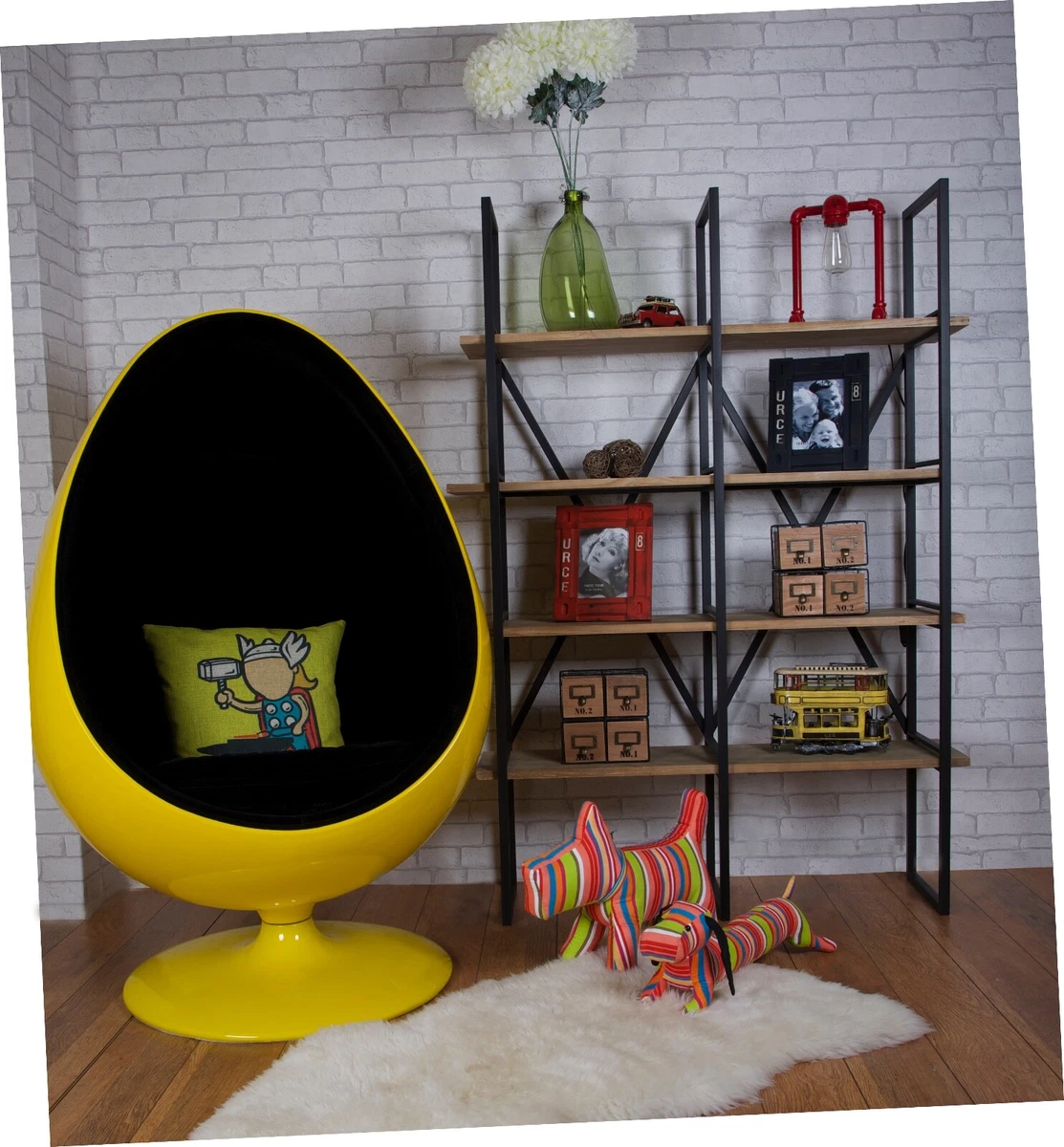 Yellow egg sales chair