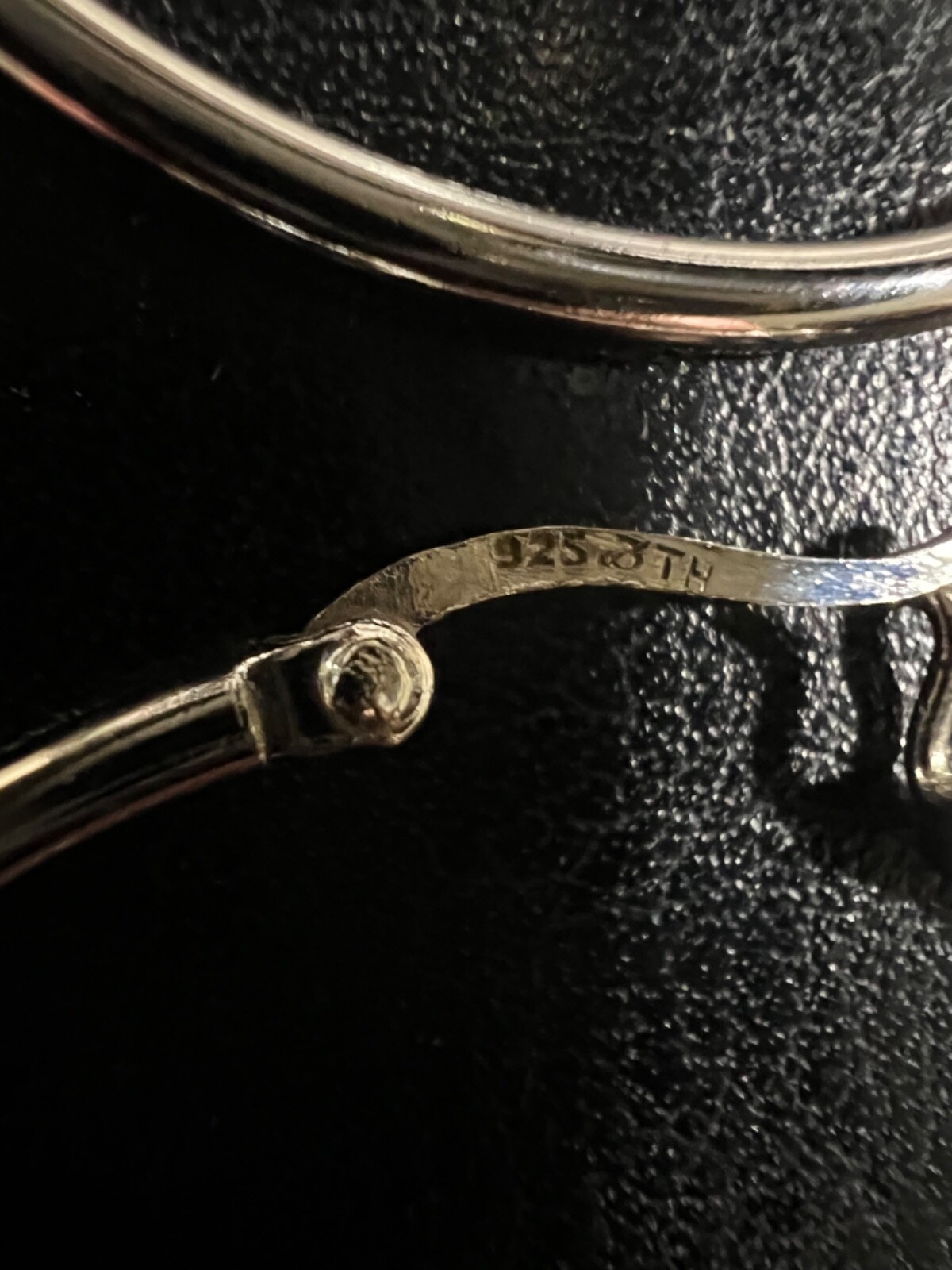 Sterling Silver Earrings Medium Hoops - image 2