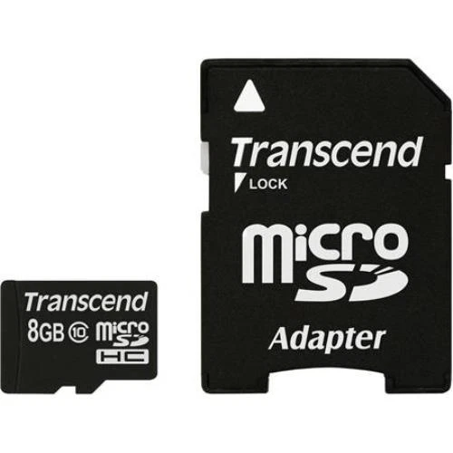 2 x Transcend 8GB MicroSD HC Class 10 Memory with Adapter for GoPro Smartphone - Image 2 of 2