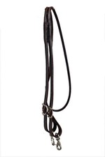 Western Dark Oil Leather Plain Twisted Roping Reins 96" Long