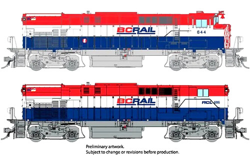 Rapido HO Scale ~ M420 British Columbia Railway #647 & #686 ~ DCC Sound ~ 33534 | Zustand: New