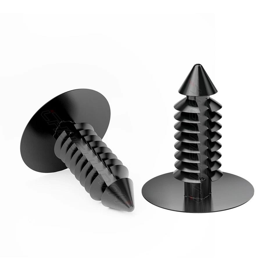 100 Sujetador Automático Ajuste 1/4" Agujero X-Mas Árbol Tipo Empuje Clip Parachoques Guardabarros Retenedor Foto 3 de 4