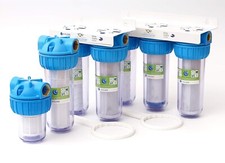 10" 5" Wasserfilter Vorfilter System Hauswasser Zisterne Brunnen Pumpe 1" Zoll