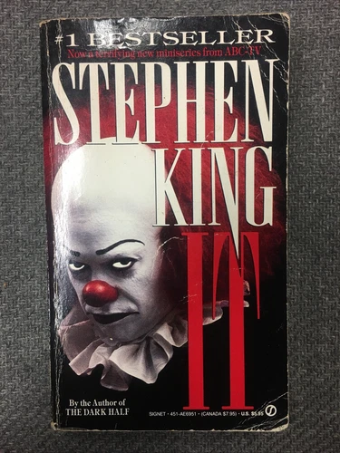 It Stephen King 1990 Signet Paperback 20th Printing TV Tie-In Tim Curry