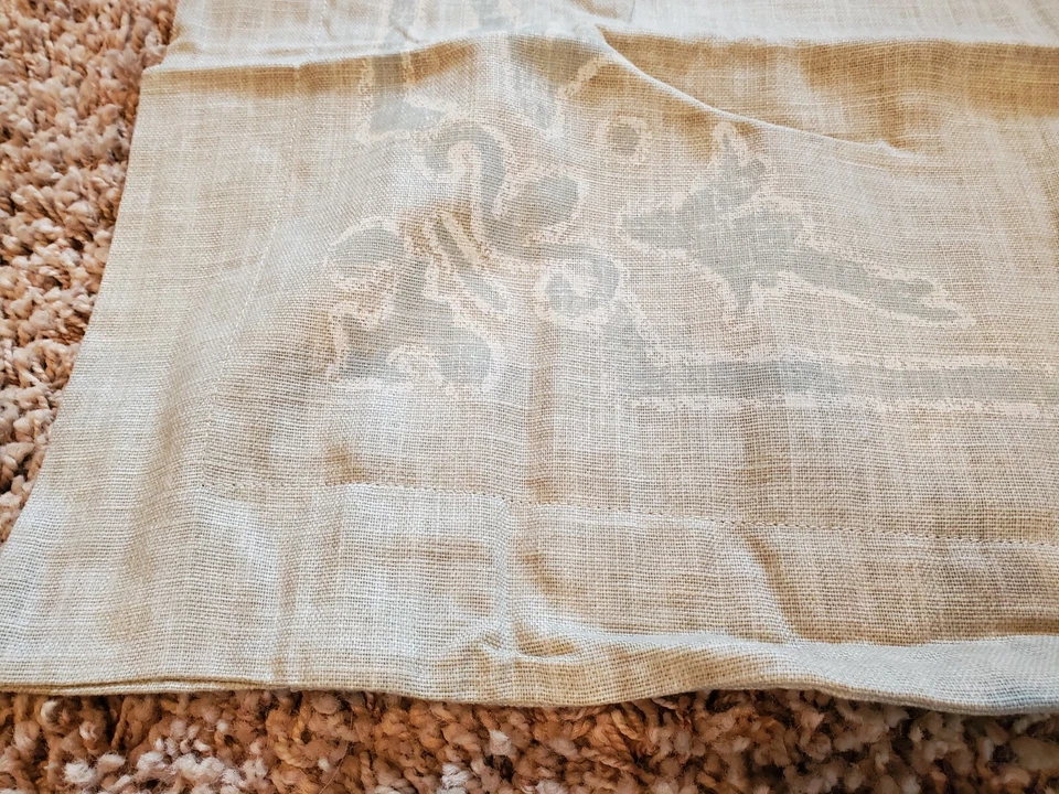 Restauración Hardware Italiano Barroco Medallón EURO Almohada Falsa Duna Plata Salvia Foto 3 de 3