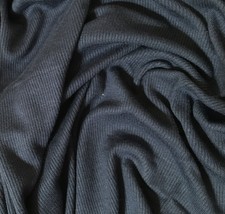 Modal Spandex 2x1 rib knit jersey fabric super soft 52" wide 9 oz Denim Blue