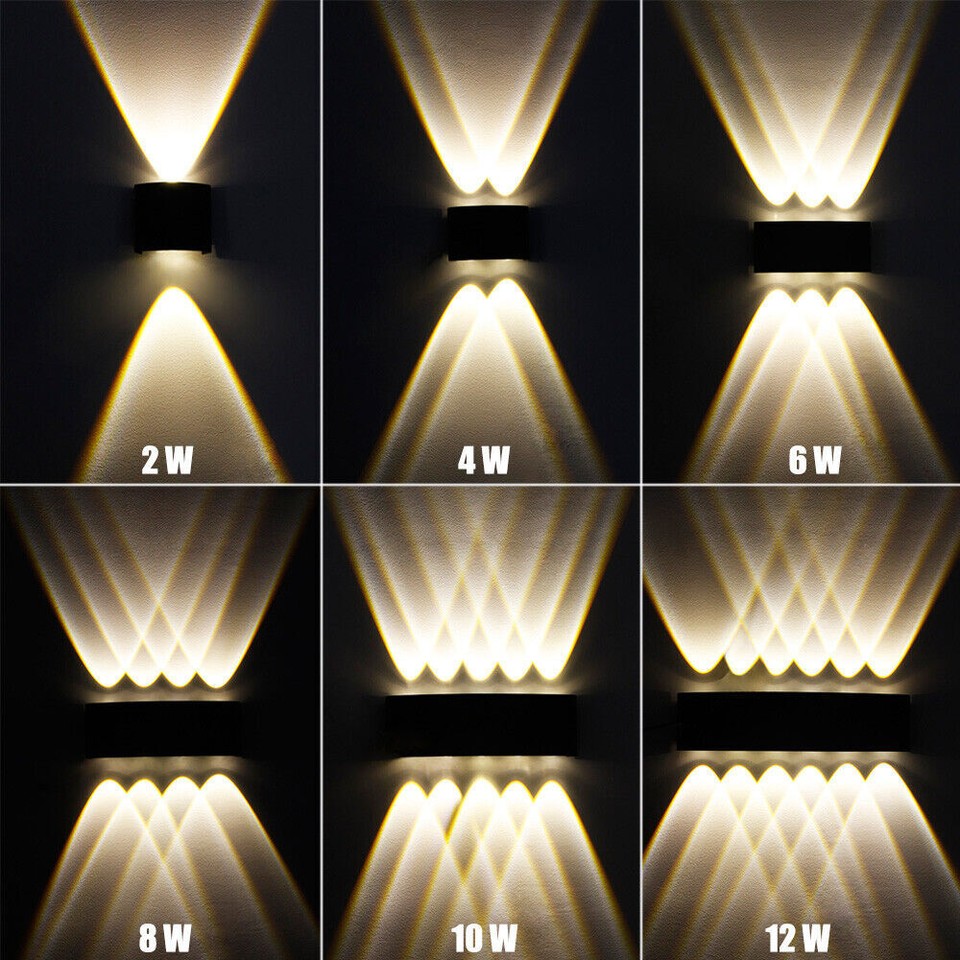 LED Wall Light Waterproof Outdoor Up/Down Lamp Exterior lights Yard ...