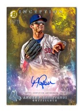 ANDREW BENINTENDI 2016 BOWMAN INCEPTION ROOKIE GOLD AUTO RC #25/25 RED SOX