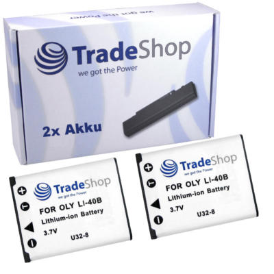 2x Akku 950mAh Olympus FE-300 FE-310 FE-340 FE340 FE350 