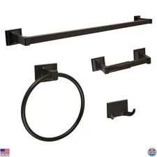4-Piece Bathroom Accessory Set, Oil-Rubbed Bronze, Design House Millbridge Style