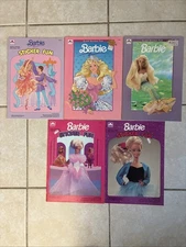 5 New RARE Vtg Barbie Golden Coloring & Sticker Activity Books. 2-1990 /3-1991