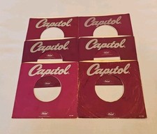 45 RPM 7" RECORD SLEEVES CO. SLEEVE 6 PACK SEE PHOTOS Capitol Records SLV351