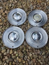 4-vintage 1955 Pontiac Chieftain Hubcaps 4-vintage 1955 Pontiac Chieftain Hubcaps