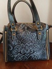 Hand Tooled Leather Top Handle Or Crossbody Handbag