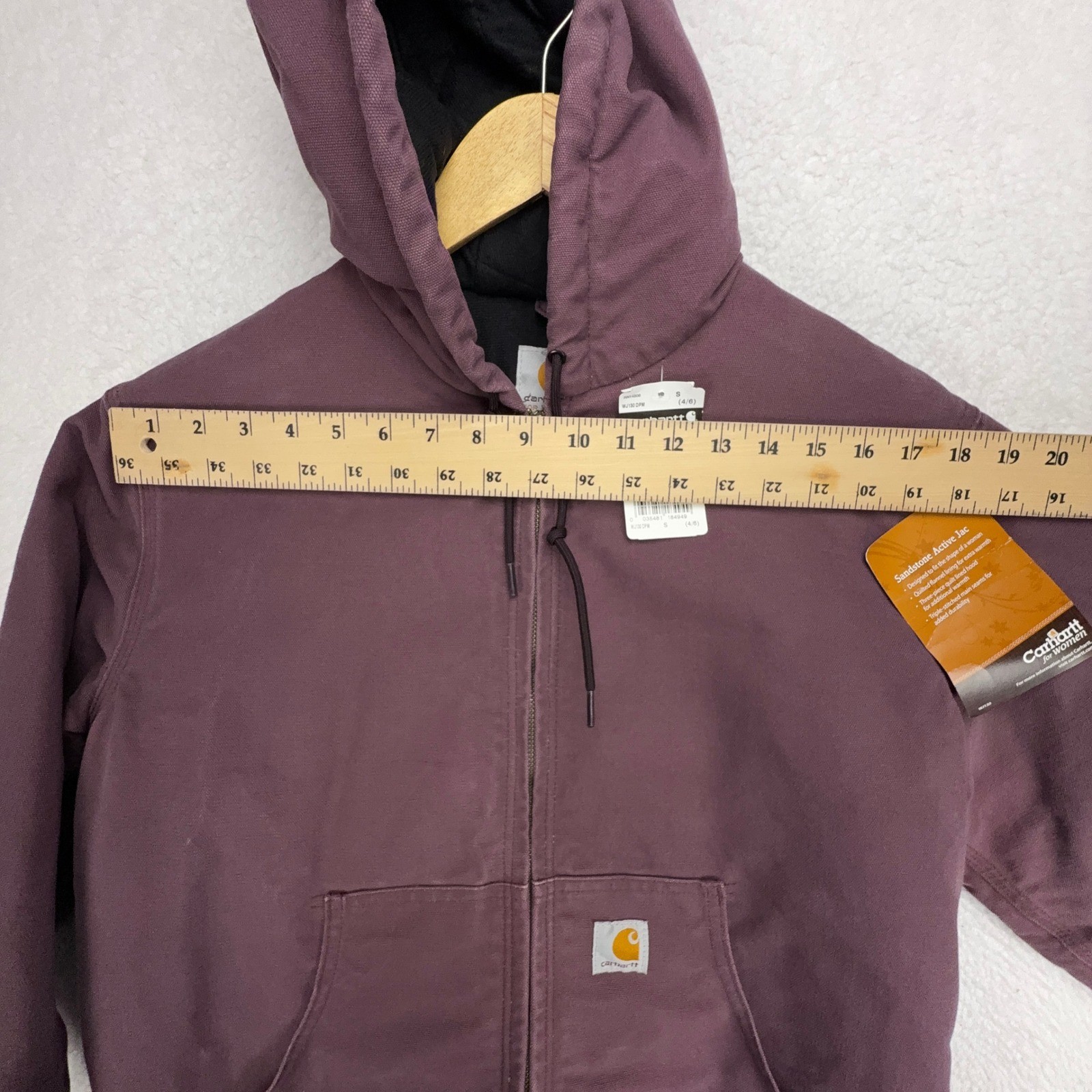 Carhartt Active Jacket Quilt Lined Womens Small WJ130 DPM Dusty Plum Purple NWT image 10