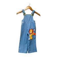 Vintage Krazy Kritters Overalls Lion Appliqu  Size 4