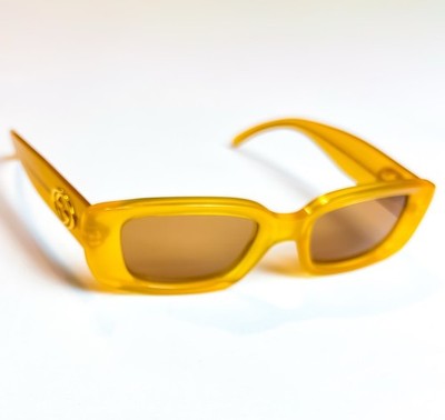 Rare Vintage Gucci Sunglasses GG 2409 Yellow Transparent Plastic