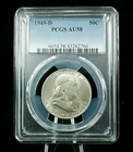 1949-D 50C FRANKLIN HALF DOLLAR PCGS AU 58 #7202