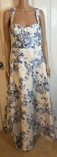 Alfred Sung Floral Lace Up A-Line Gown Cottage Rose-Size 12- NWT