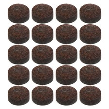 20Pcs 12mm Billiard Pool Cue Tips Snooker Pool Stick Replacement Tips, Brown