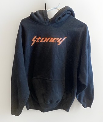 Post Malone Stoney Hoodie Pullover - Black Orange Logo Gildan - Mens Size XL