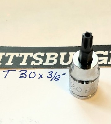 Pittsburgh Torx Tamper Proof Star Bit Socket T30 x 3/8'' -Free USA Shipping
