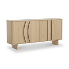Roseland Furniture Whitstone Light Oak 4 Door Large Sideboard RRP £680