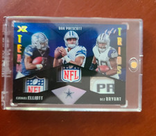2017 Panini XR Dez Bryant Dak Prescott Ezekiel Elliott Triple 1/1 Laundry Tags