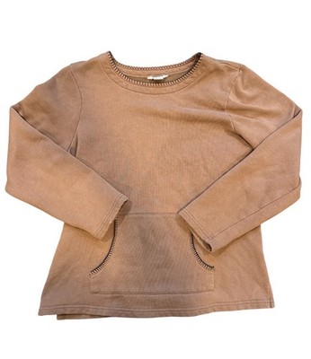 Christopher & Banks Brown Fleece Crewneck Pullover Sweatshirt Women's Size M
