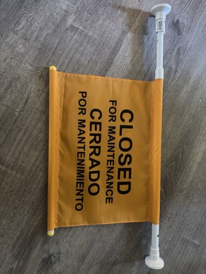 Alpine Closed for Maintenance Sign, Commercial Door Barricade , English