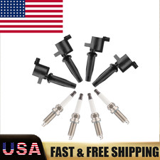 4 Ignition Coil &Spark Plug Set For Ford Fusi...
