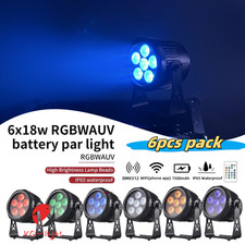 6X Outdoor Led Par Light 6x18W RGBWA UV 6in1 LED Waterproof Stage Effect Uplight