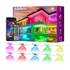 500FT Permanent Outdoor Lights Waterproof with Smart App Control Remote, DIY ...