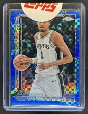 2025-26 Topps Chrome Victor Wembanyama Blue X-Fractor #221 Spurs