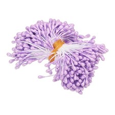 3mm Double Heads Flower Stamen, 300 Pcs Artificial Flower Pistil, Lilac