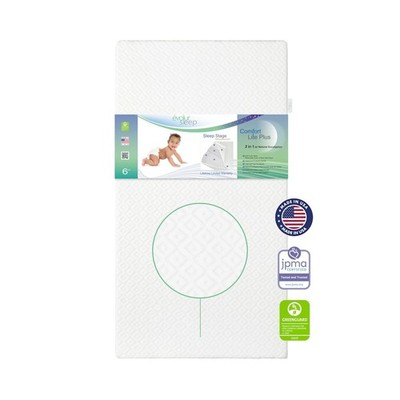 Evolur Sleep, Comfort Lite Plus With Natural Eucalyptus Fiber Crib And...