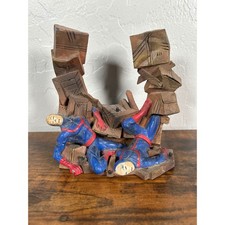 Spider-Man Resin Wall Decor Sculpture Superhero Action Scene Red Blue Brown