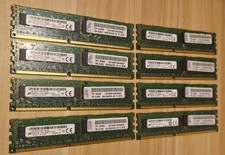 Lot of 8 Micron 8GB 1Rx4 PC3L-12800R DDR3 1600MHz ECC REG Server RAM Memory IBM