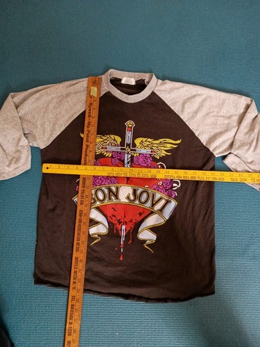 Bon Jovi Jersey Raglan Style Baseball Shirt M /L No Sz Listed - Picture 5 of 6