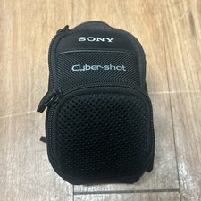 Sony Cyber-Shot Camera Small Carrying Pouch Soft Case Bag Black LCS-CSD