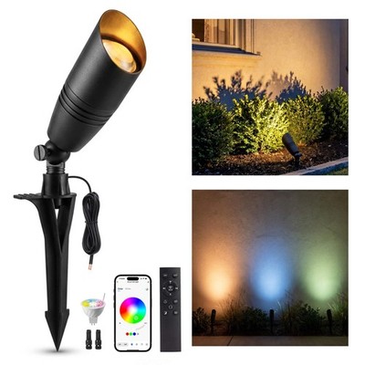 Smart RGBCW Outdoor Color Changing Spotlight, 12v Low Voltage Landscape Light...