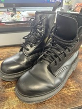 Dr. Doc Martens 1460 Womens Size 7 Black Vegan Leather Bex Mono Combat Boots